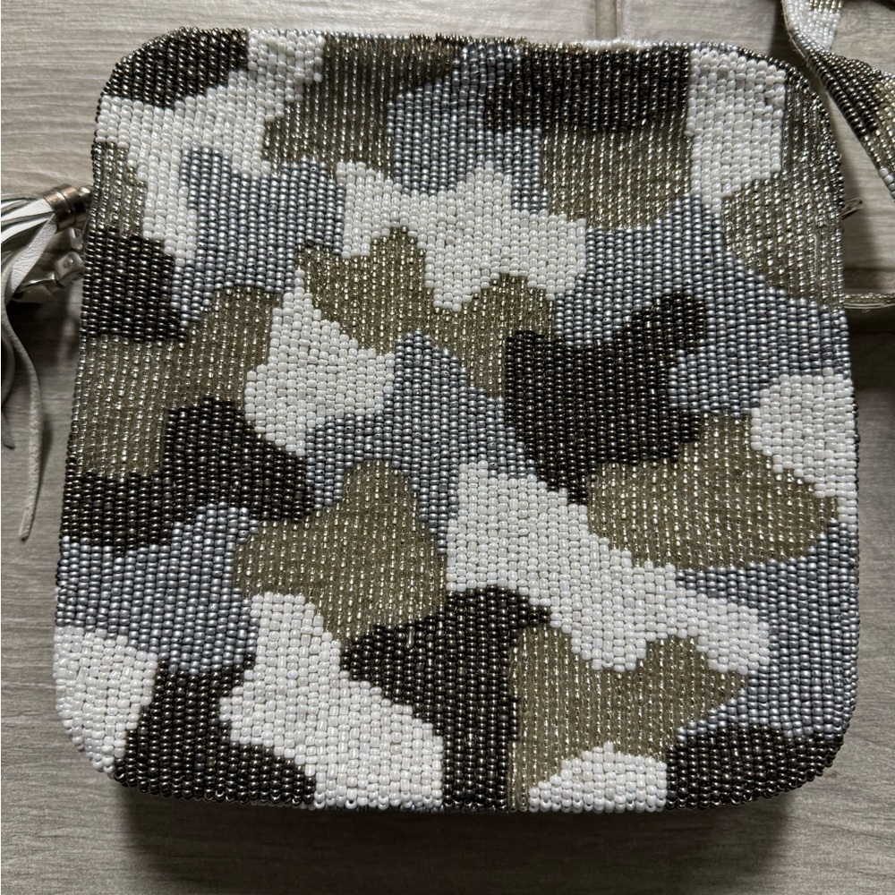 Moyna Camouflage Beaded Crossbody Bag - Picture 2 of 4